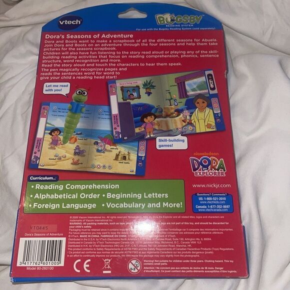 Vtech Bugsby Reading System Book Dora the Explorer Seasons of Adventure NEW NIP - Picture 5 of 5